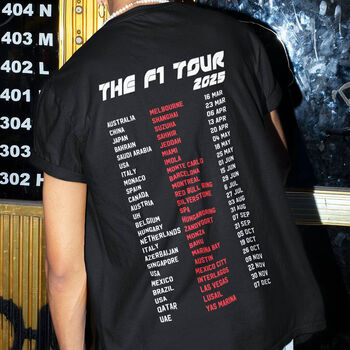 F1 Formula One 2025 Calendar Track T Shirt Gift For Him, 2 of 4