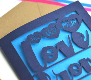 Personalised Papercut Mothers Day Card, 3 of 3