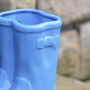 Personalised Sky Blue Garden Welly Planter, thumbnail 3 of 9