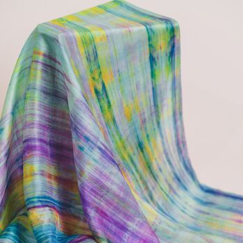 100% Mulberry Silk Scarf, Rainbow Colour, 2 of 6