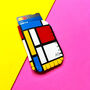 Personalised Mondrian Card Holder For Travel Cards And Business Cards, thumbnail 3 of 4
