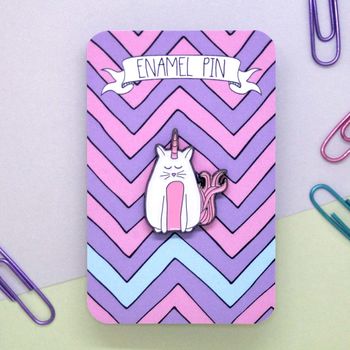 Cat Unicorn Enamel Pin, 2 of 2