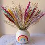 Rainbow Dried Flowers With Vase, thumbnail 1 of 5