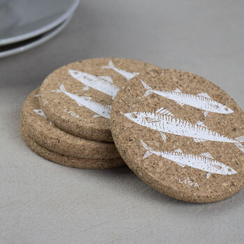 Cork Placemats And Coasters | Mackerel, 2 of 5