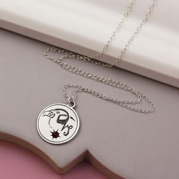 Sterling Silver Zodiac Symbol Necklace, 9 of 11