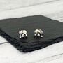 Sterling Silver Elephant Earrings, thumbnail 1 of 4