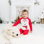 Personalised Grey Polar Bear Kids Christmas Pyjamas, thumbnail 3 of 12