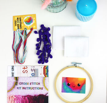 Stay Positive Cross Stitch Kit, 6 of 10