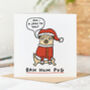 'Bah Hum Pug' Christmas Card, thumbnail 1 of 2