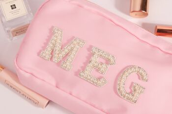 Personalised Cosmetic Make Up Bags With Pearl Letters, 7 of 12