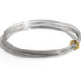 Ripple Multi Silver Bangle With 18ct Gold, thumbnail 2 of 11