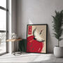 Japanese Minimalist Wall Art | Red Crowned Crane Print, thumbnail 3 of 6