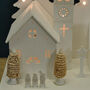 LED 'Lucerne' White Wooden Christmas Village, thumbnail 3 of 3