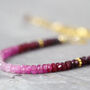 Ruby Bead Necklace In Gold, thumbnail 7 of 12