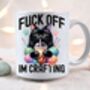 Funny Fuck Off I'm Crafting 11 Fl Oz Glossy Mug Cat, thumbnail 3 of 3