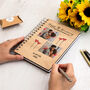Personalised Photo Notebook 5th Anniversary Wood Gift, thumbnail 6 of 6