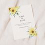 Sunflower Floral Wedding Save The Dates, thumbnail 1 of 4