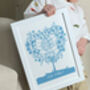 Personalised Family Names Tree Papercut Print, thumbnail 1 of 6