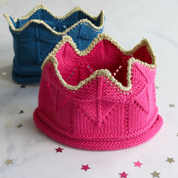 Knitted Crown Baby Hat, 3 of 6