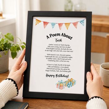 Personalised 50th Birthday Gift Print Special Poem, 5 of 11