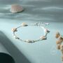Sterling Silver Double Layer Oval Pearl Beaded Bracelet, thumbnail 6 of 12
