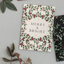 Merry Nouveau, 'Merry And Bright' Christmas Card, thumbnail 1 of 2