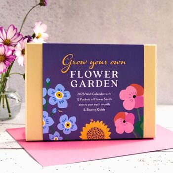 2026 Wall Calendar A5 Opens To A4, Grow Your Own Flower Garden Wall Seed Calendar, 2 of 10