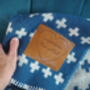 Crosses Throw With Personalised Leather Patch, thumbnail 6 of 7