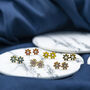 One Pc Stainless Steel Colourful Daisy Flower Studs, thumbnail 1 of 12