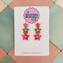 Glitzy Triple Star Resin Earrings, thumbnail 11 of 12