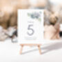 Wedding Table Numbers And Table Names Succulent Design, thumbnail 3 of 4