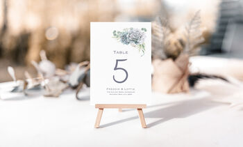 Wedding Table Numbers And Table Names Succulent Design, 3 of 4