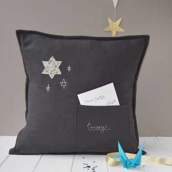 Personalised First Christmas Star Cushion, 2 of 6
