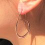 Tapered Gold Plated Sterling Silver Hoop Earrings, thumbnail 5 of 7