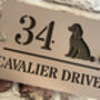 Personalised Spaniel Dog Design House Acrylic Number Sign, thumbnail 4 of 8