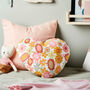 Personalised Floral Heart Name Nursery Cushion, thumbnail 3 of 4