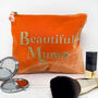 Peronalised Mum Velvet Make Up Bag, thumbnail 3 of 6