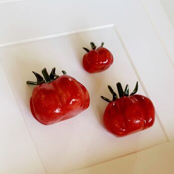 Kitchen Ceramic Wall Art: Three Red Tomatoes, 6 of 6