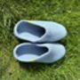 Blue 100% Wool Indoor Slippers Made In Nepal, thumbnail 2 of 5