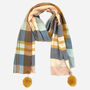 Yellow And Blue Check Cashmere Blend Winter Scarf, thumbnail 1 of 2