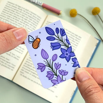 July Magnetic Birth Flower Bookmark Larkspur, 6 of 7