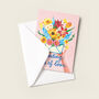 Sending Lots Of Love Floral Envelope Card, thumbnail 4 of 5