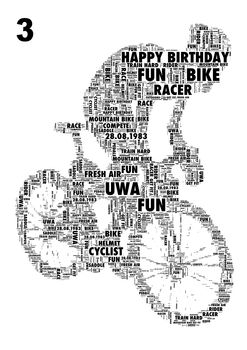 Cyclist Personalised Print, 4 of 4