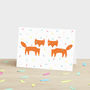 Foxes Party Congratulations Card, thumbnail 1 of 2