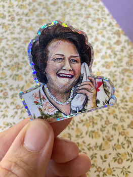 Hyacinth Bucket Holographic Sticker, 3 of 5