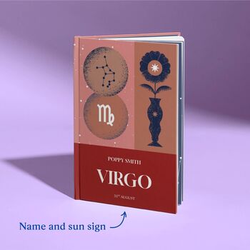 Virgo Star Sign Gift Personalised Astrology Zodiac Book, 2 of 8