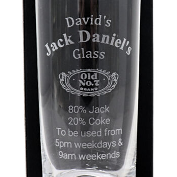 Personalised Jack Daniel’s % Highball Glass, 2 of 2