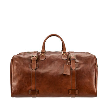 Quality Large Leather Travel Bag. 'The Flero El', 2 of 12