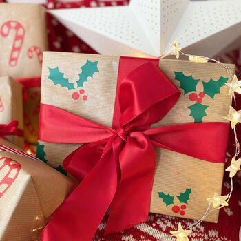Holly And Berries Christmas Gift Stickers, 4 of 6