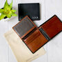 Personalised Rfid Black And Tan Leather Wallet, thumbnail 1 of 8